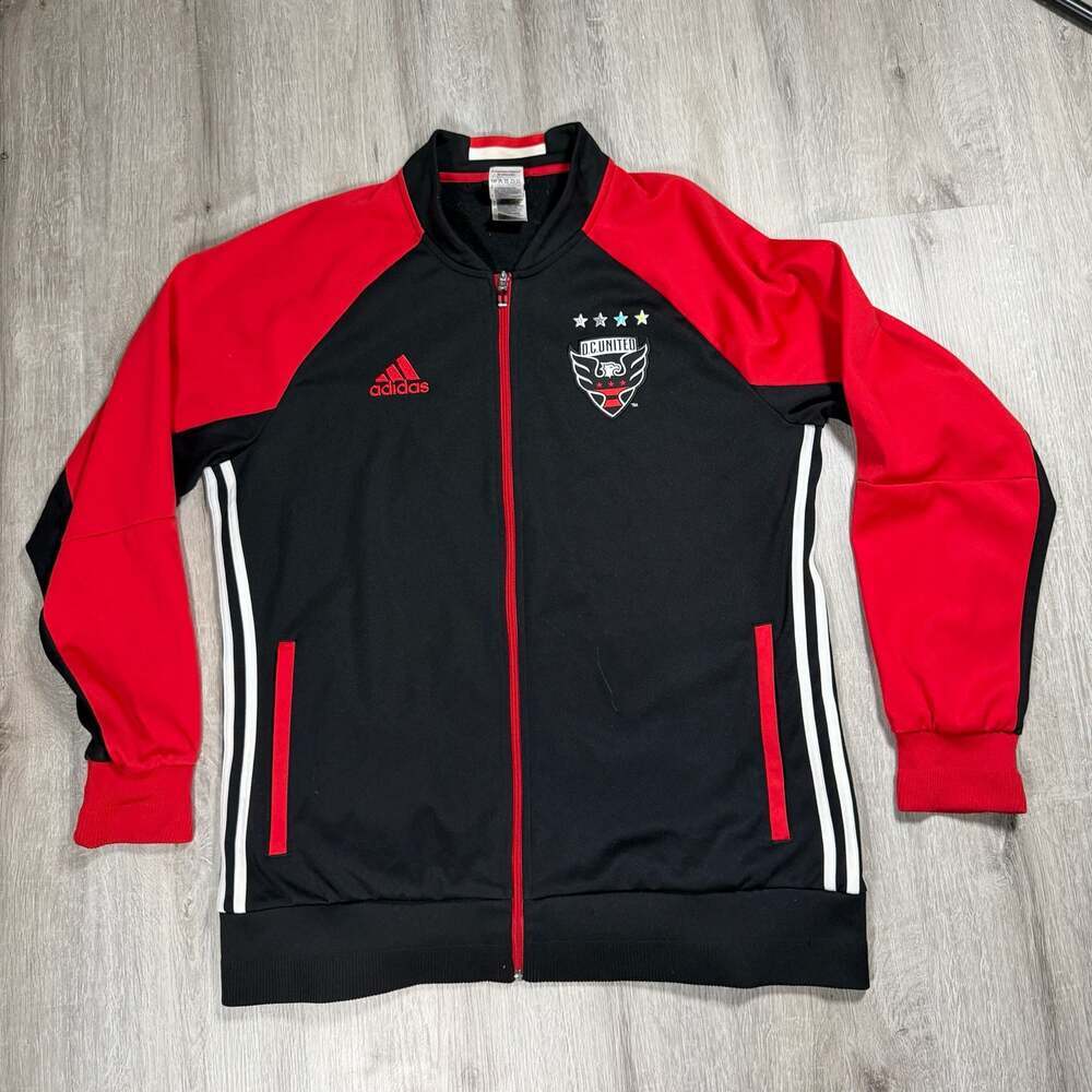 Mens Adidas D.C. United MLS Team Anthem Full-Zip Track Jacket XL